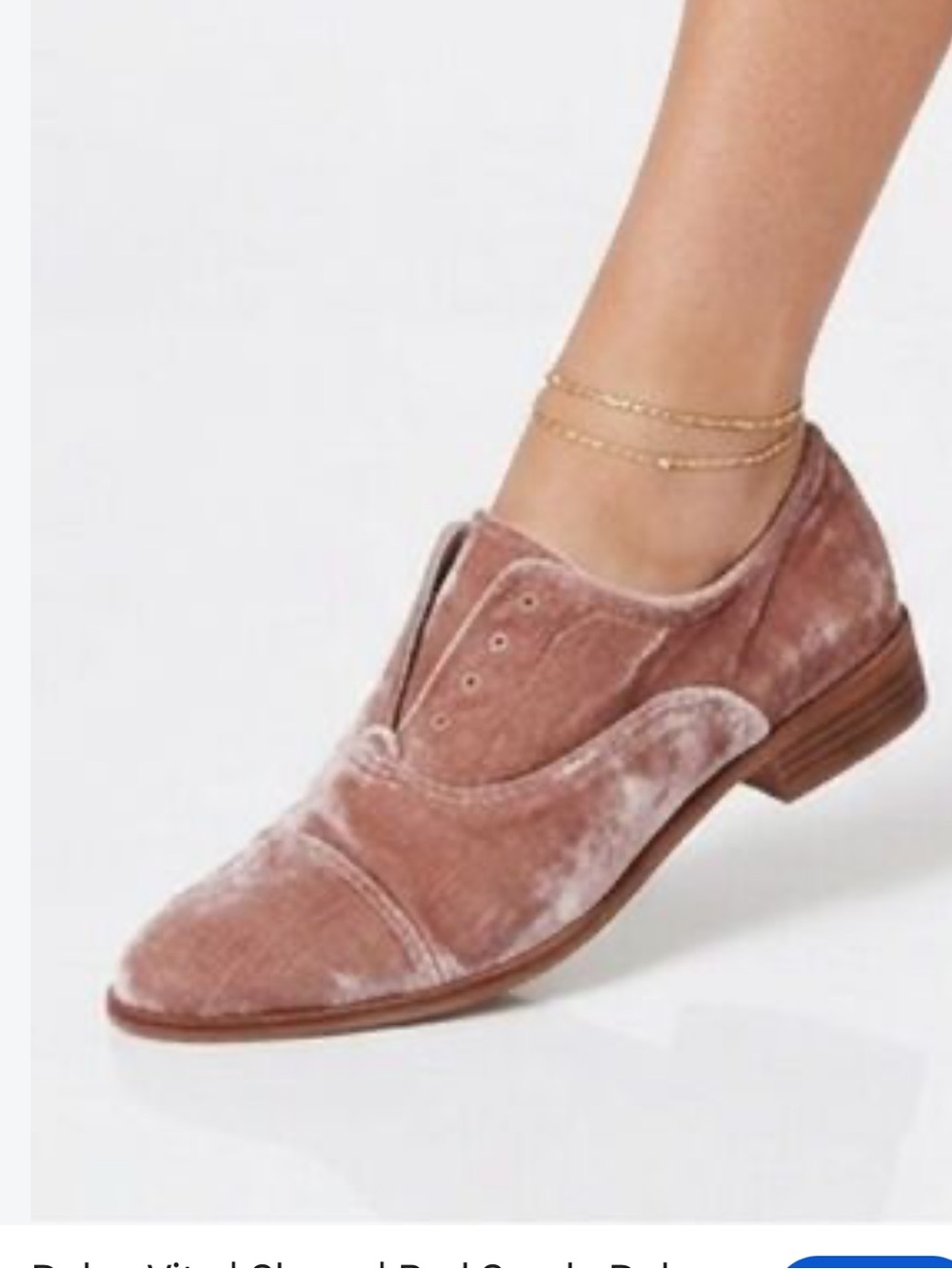 Dolce Vita Velvet Loafers Blush Pink slip on no laces 6.5